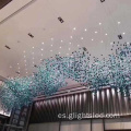 Nuevo producto Diseño moderno Decoración personalizada Proyecto de cristal Big Hotel Lobby Candelier